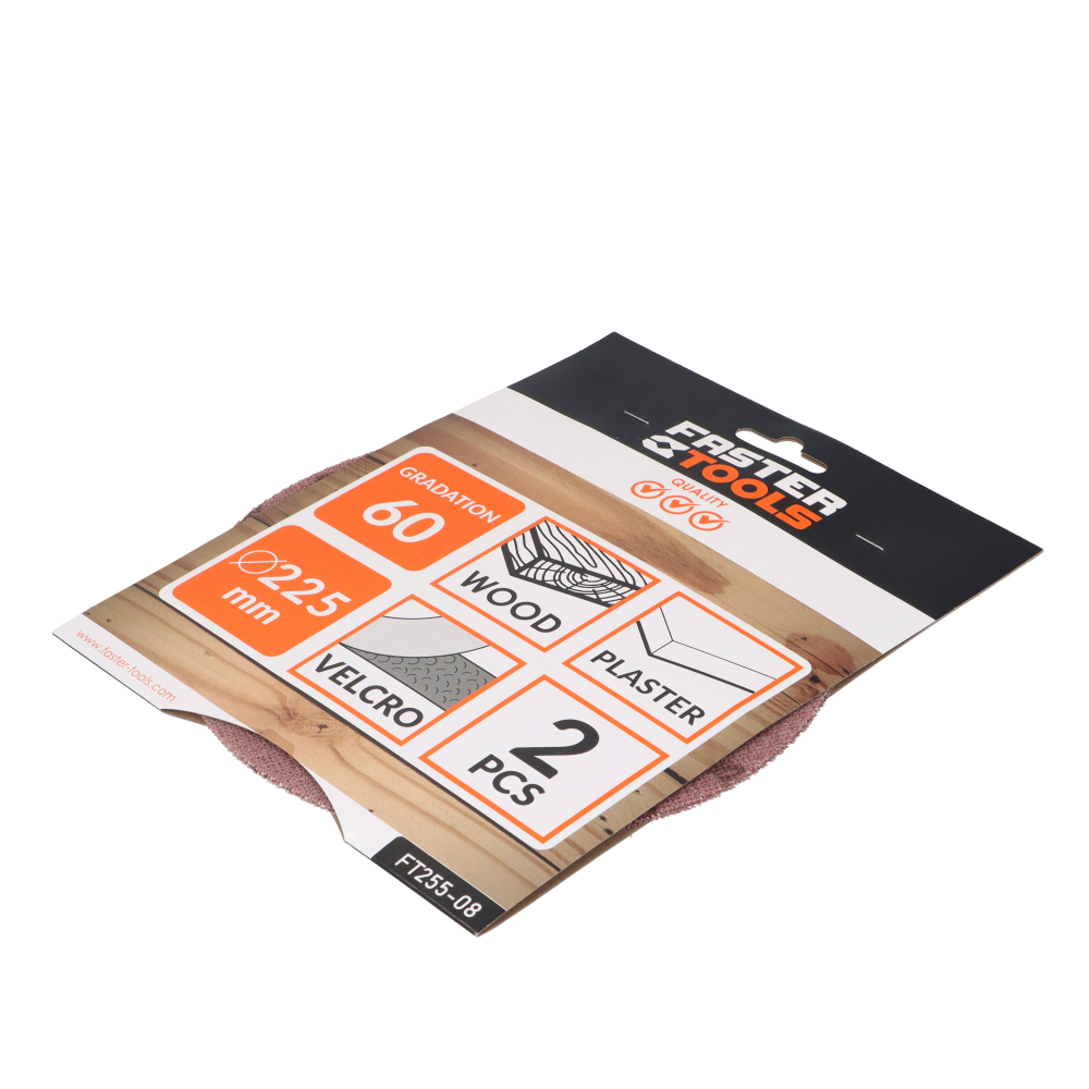 Set 2 discuri plasa 225mm Gr. 240 pentru slefuit Faster Tools [6]