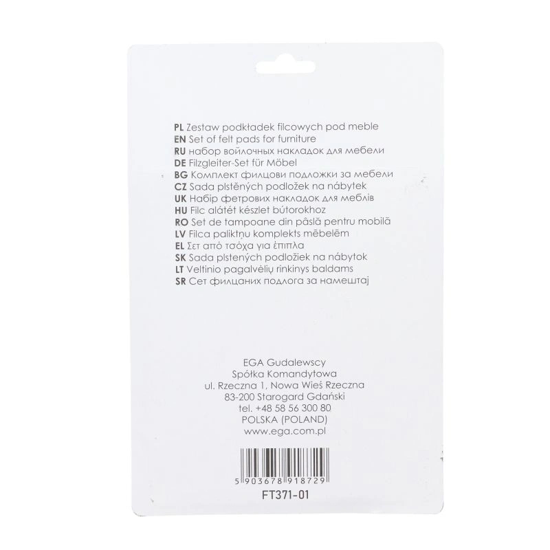 Set 27 pise protectie pentru mobila din fetru negre Faster Tools [5]