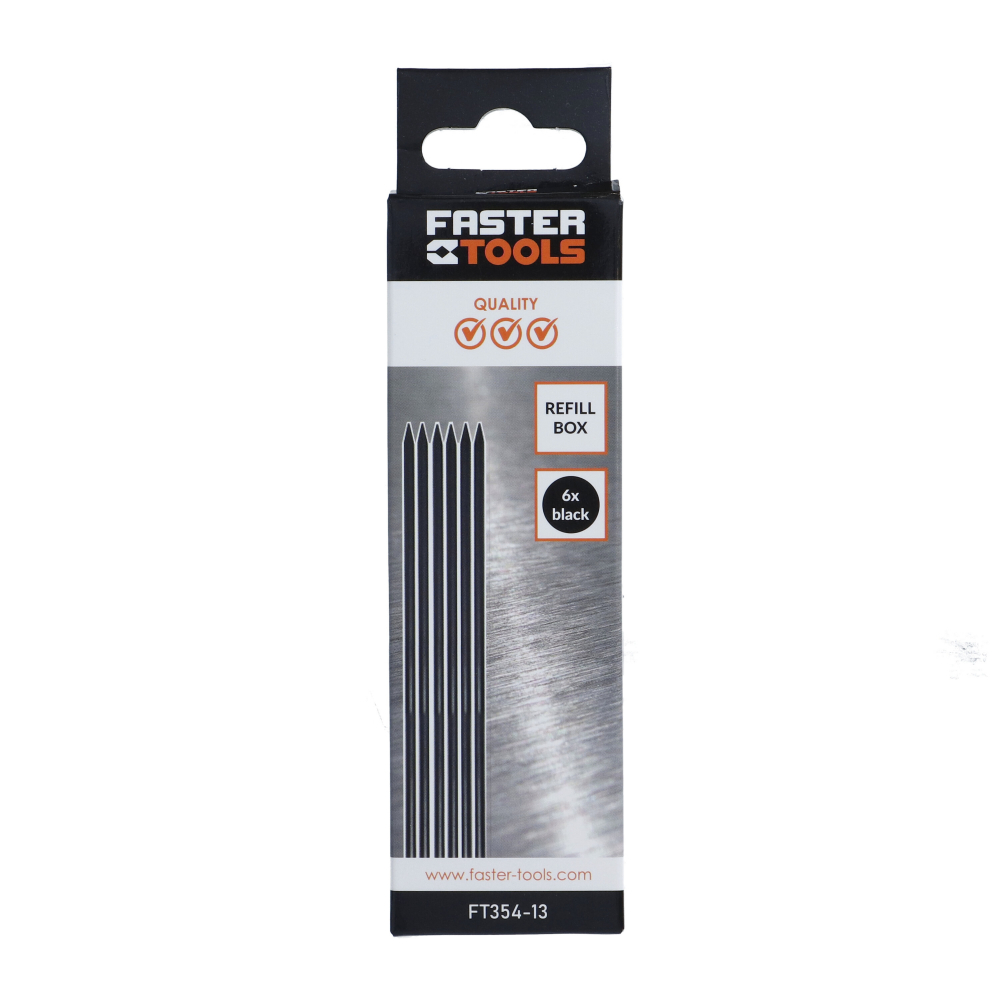 Set 6 mine nregre pentru creion mecanic Faster Tools [3]