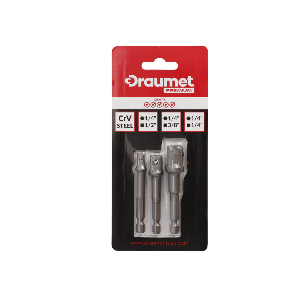 Set adaptori pentru tubulare 1/4-3/8-1/2 Draumet [2]