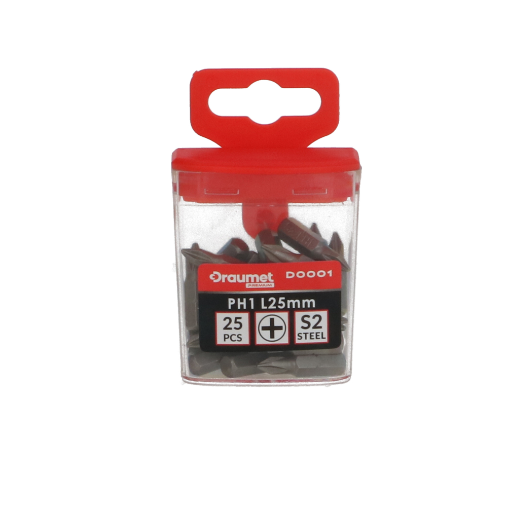 Set biti PH1 lungime 25mm S2 25buc/set Draumet [2]