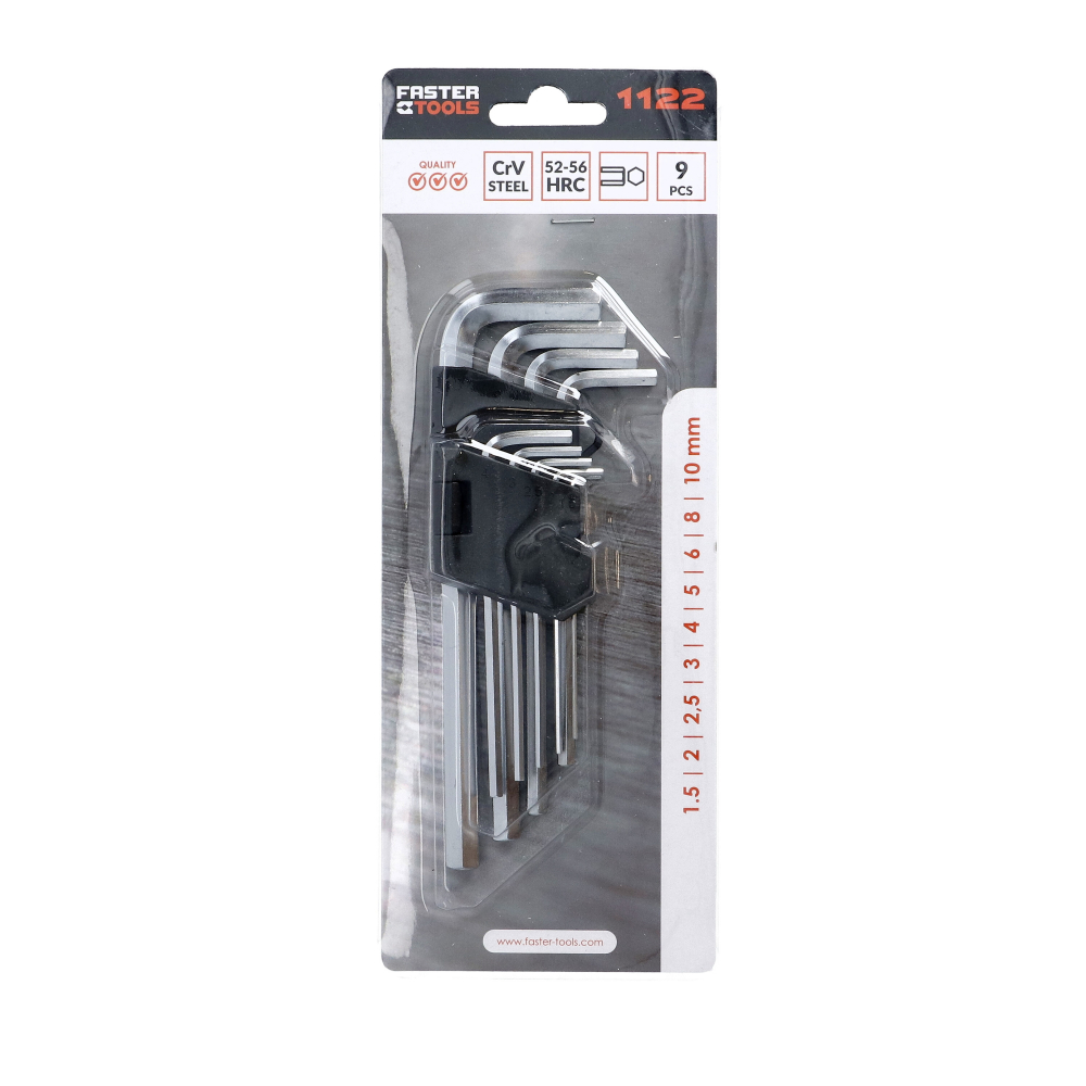 Set imbusi drepti hexagonali 1.5-10mm 9buc/set Faster Tools [3]
