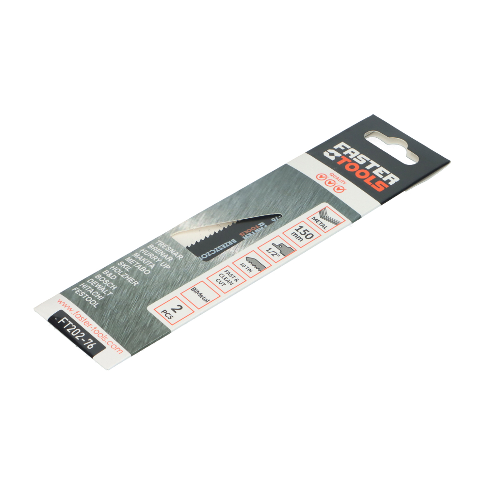 Set panze pentru ferastrau sabie bi-metal 150mm 2buc/set Faster Tools [3]