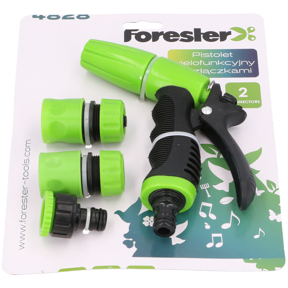 Set pistol de stropit stut si 3 accesorii pentru furtun de ½ Forester [2]