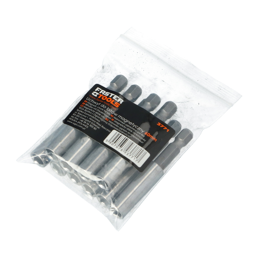 Set suport pentru biti magnetic 1/4x60mm 10buc/set Faster Tools [2]