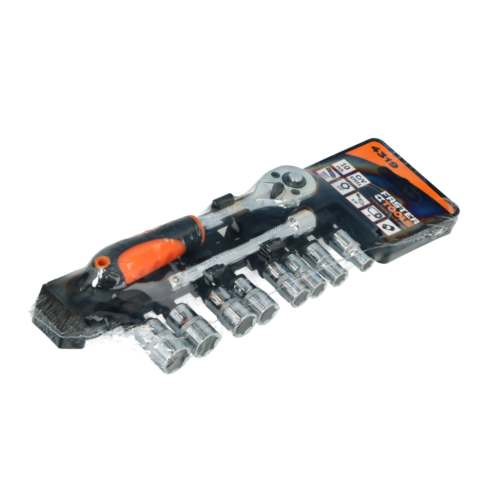 Set tubulare 1/4 10 piese 6-13mm Faster Tools [3]