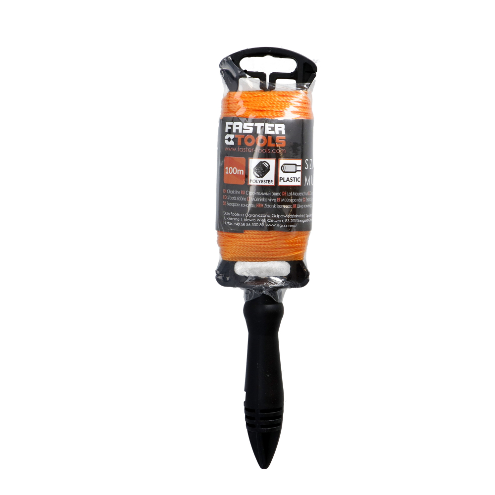 Sfoara pe mosor pentru trasat portocalie 100m Faster Tools [2]