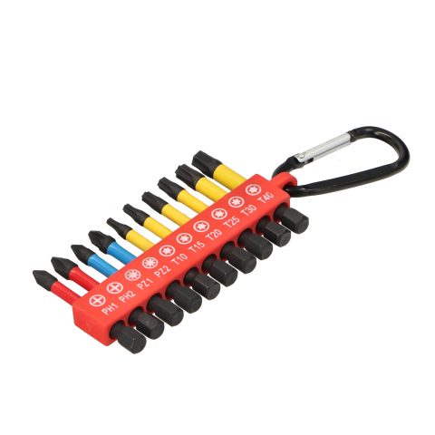 Biti, prelungitoare si accesorii - Set 10 biti de impact cu agatatoare Draumet