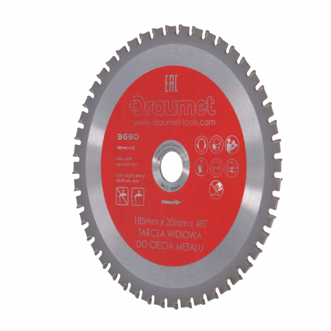 Discuri pentru taiere si slefuire - Disc 185x20mm gaura pentru ferastrau circular METAL-LEMN diametru  48 dinti Draumet