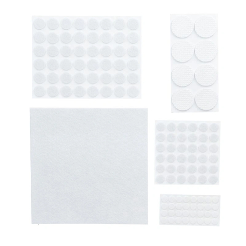 Set 125 pise protectie pentru mobila din fetru si silicon albe Faster Tools [2]