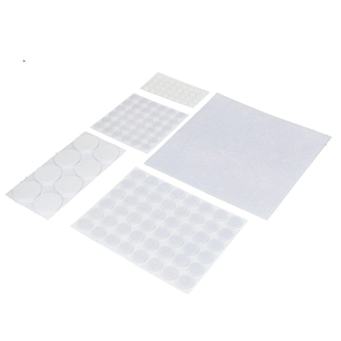 Alte echipamente de protectie - Set 125 pise protectie pentru mobila din fetru si silicon albe Faster Tools