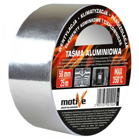 Benzi din aluminiu - Banda adeziva din aluminiu pentru temperaturi inalte 50mmx50m Motive
