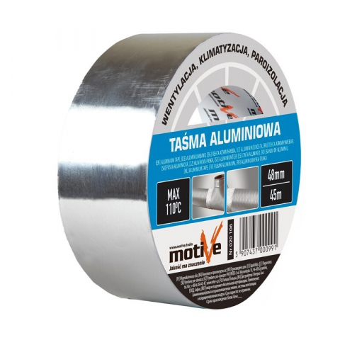 Benzi adezive, avertizare si reparatii - Banda adeziva din aluminiu 110grade 48mmx45m Motive