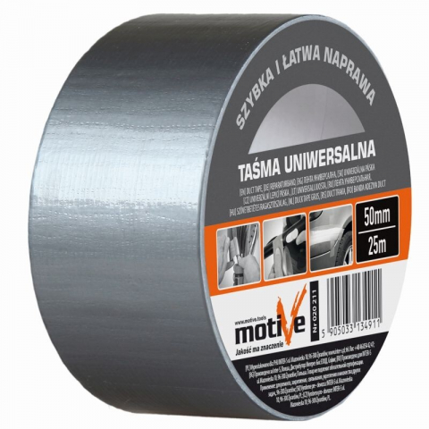 Benzi duct tape - Banda adeziva duct tape gri 50mmx50m Motive