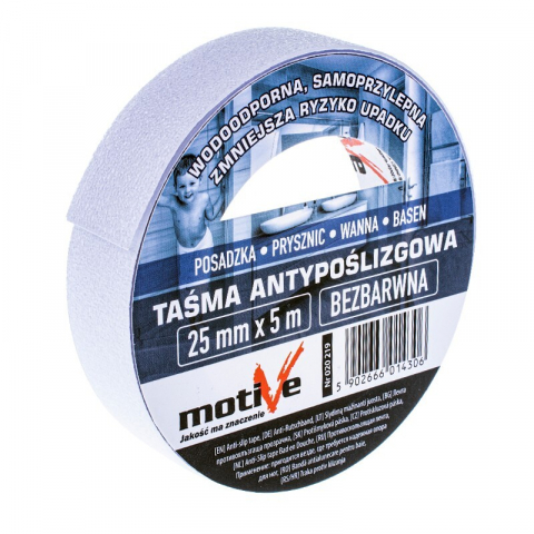 Benzi anti-alunecare - Banda adeziva pentru anti-alunecare transparenta 25mmx5m Motive