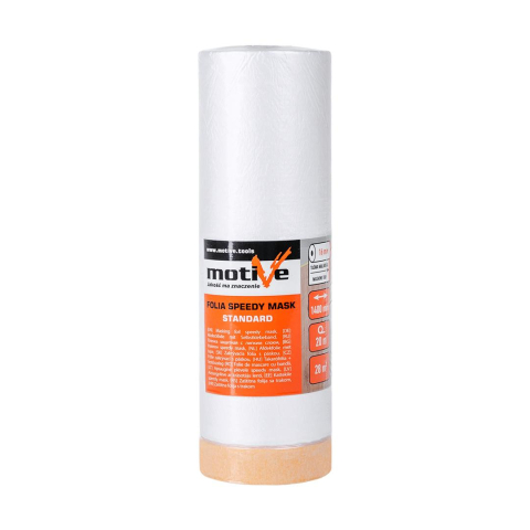 Benzi pentru zidarie - Banda de mascare cu folie adeziva de protectie 1400mmx25mmx20m Motive