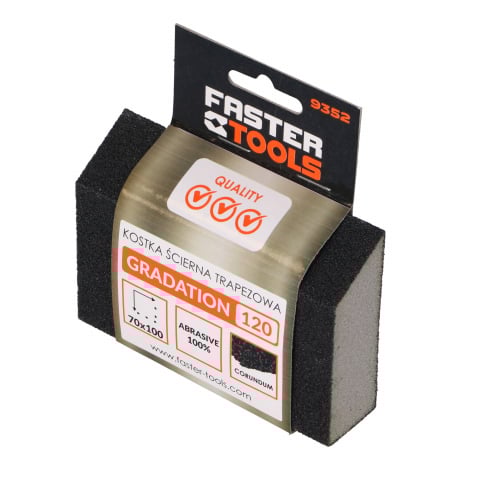 Burete smirghel Gr. 180 trapezoidal 70x100mm Faster Tools [1]