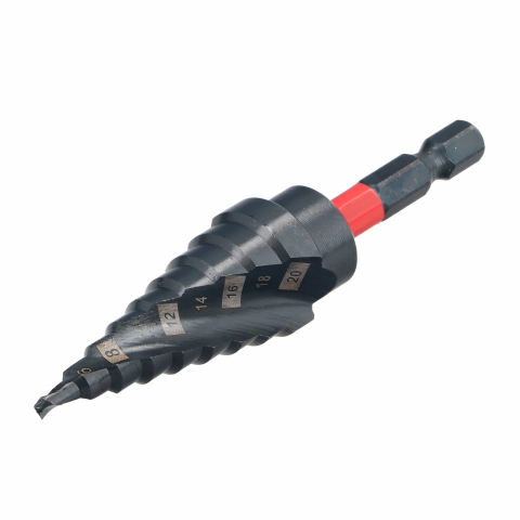 Burghie pentru metal in trepte - conice - Burghiu in trepte pentru metal HSS-M2 Titanizat 4-20mm Draumet
