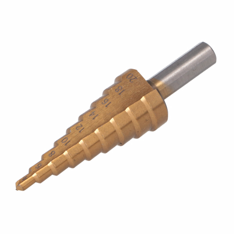 Burghie pentru metal in trepte - conice - Burghiu in trepte pentru metal HSS Titanizat 4-20mm Faster Tools