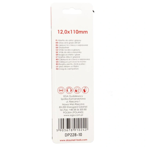 Burghiu PRO pentru ceramica si sticla 12mm Draumet [5]