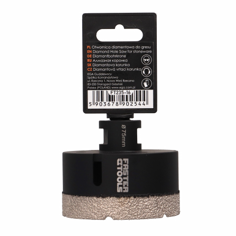 Carota diamantata profesionala M14 75mm Faster Tools [1]