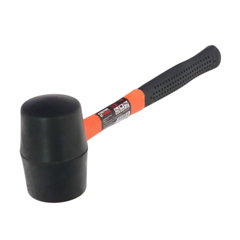 Ciocane cauciucate - Ciocan cauciuc negru cu maner din fibra 620gr Faster Tools