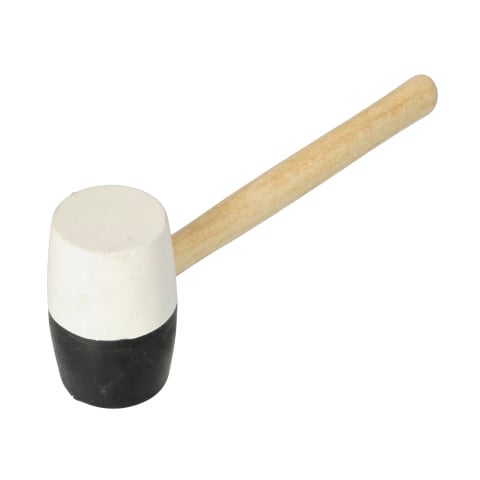Ciocane cauciucate - Ciocan cauciuc alb-negru cu maner din lemn 710gr Faster Tools