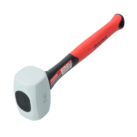 Ciocane cauciucate - Ciocan cauciucat alb cu maner din fibra 700Gr Draumet