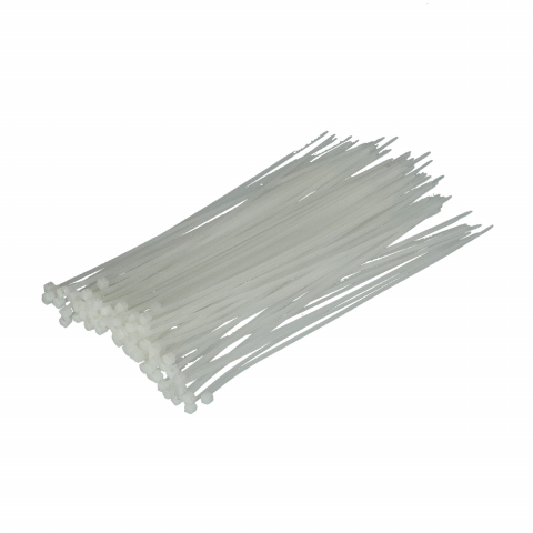 Elemente pentru prindere si fixare - Coliere din plastic albe 2.5x90mm 100buc/set Faster Tools
