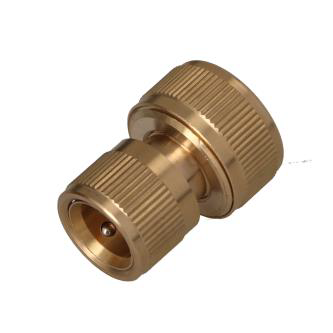 Scule, unelte si accesorii pentru gradinarit - Conector rapid cu stop din alama 3/4 Forester