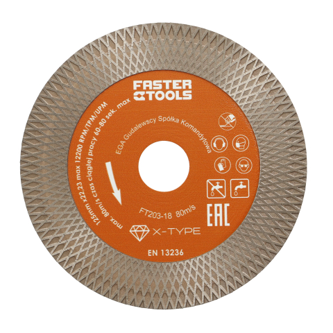 Disc diamantat DUAL-PART 125x2mm pentru granit, marmura, gresie Faster Tools [1]