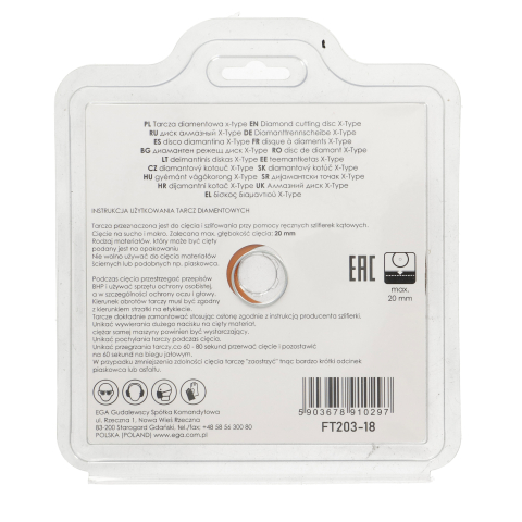 Disc diamantat DUAL-PART 125x2mm pentru granit, marmura, gresie Faster Tools [3]