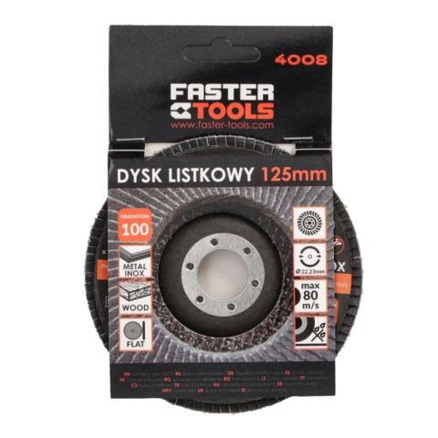 Disc lamelar INOX 125mm P100 Faster Tools [6]