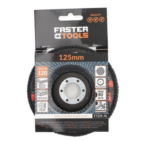 Disc lamelar INOX 125mm P120 Faster Tools [4]