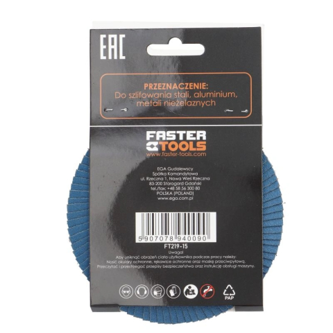 Disc lamelar INOX 125mm P120 Faster Tools [5]