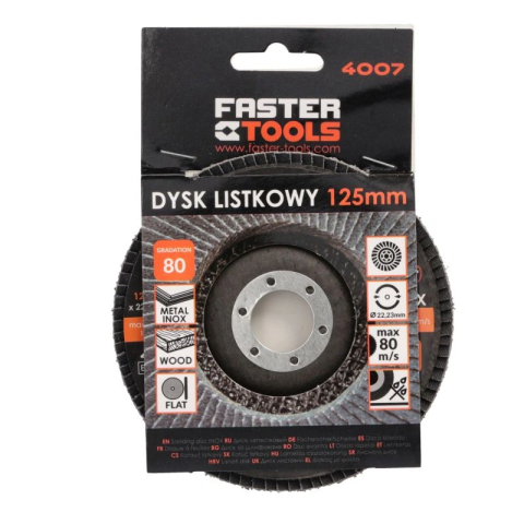 Disc lamelar INOX 125mm P80 Faster Tools [3]