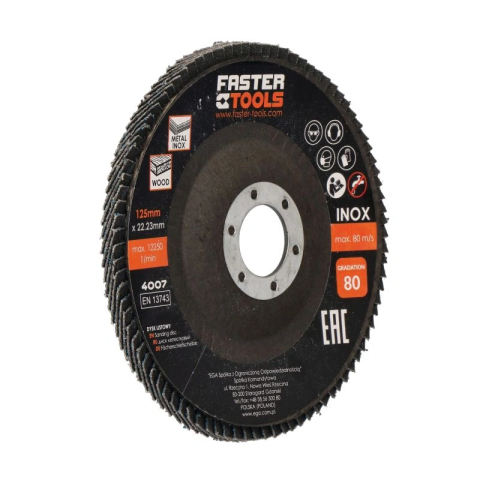 Disc lamelar INOX 125mm P80 Faster Tools [2]