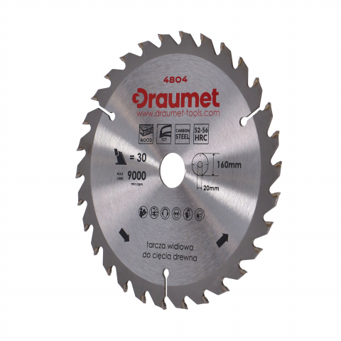 Discuri pentru ferastrau circular - Disc 160x20/16mm gaura pentru ferastrau circular diametru - 24 dinti Draumet