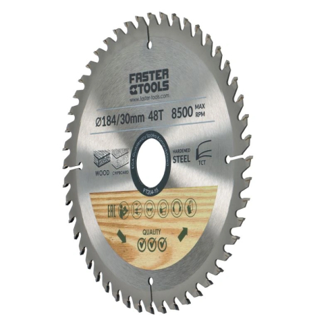 Disc pentru ferastrau circular diametru 184x30mm gaura 48 dinti Faster Tools [0]