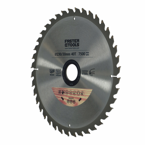 Discuri pentru taiere si slefuire - Disc 230x30mm gaura pentru ferastrau circular diametru 40 dinti Faster Tools
