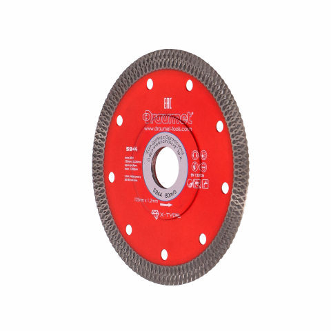 Discuri pentru taiere si slefuire - Disc profesional subtire turbo pentru taiere ceramica dura, gresie portelanata 115x1.2mm Draumet