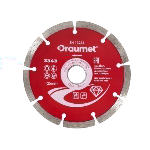 Disc profesional segmentat pentru taiere beton 125x22.2mm Draumet [1]