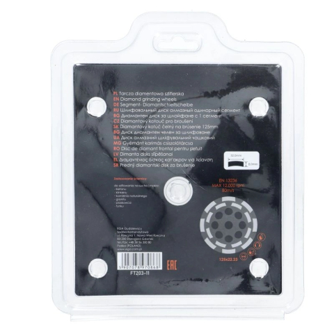 Disc slefuire tip cupa cu pastile vidia duble 125mmx22.2 Faster Tools [5]