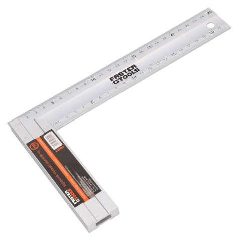 Unelte pentru masura si precizie - Echer din aluminiu 250mm Faster Tools