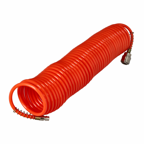 Accesorii pentru sculele pe aer - Furtun spiralat pentru compresor 15m Faster Tools