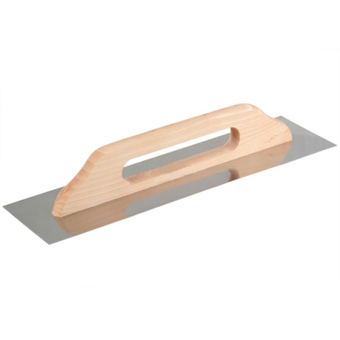 Gletiere din inox - Gletiera inox tip Elvetiana maner lemn Inter-S 13x58cm