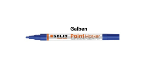 Instrumente pentru scris si trasat - Marker cu vopsea galbena subtire Solid Tools