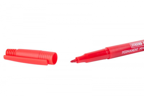 Instrumente pentru scris si trasat - Marker permanent cu varf subtire rosu SK