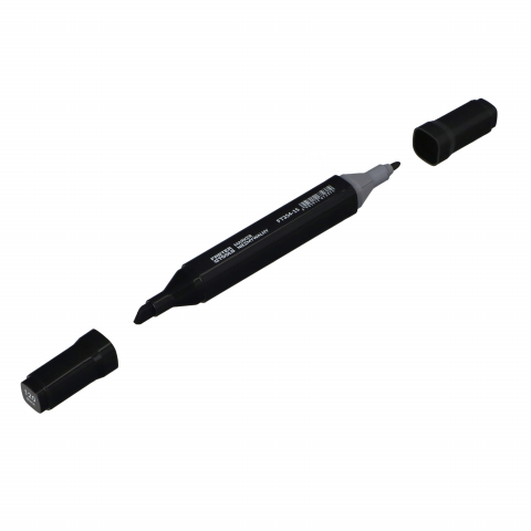 SEO - Marker permanent gros negru cu 2 varfuri Faster Tools