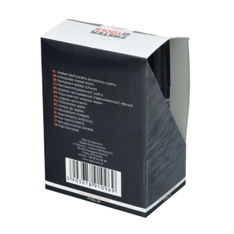 Marker permanent subtire negru cu 2 varfuri Faster Tools [5]